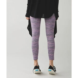 Lululemon High Times Pant Space Dye Camo Tender Violet Black Grape Size 2